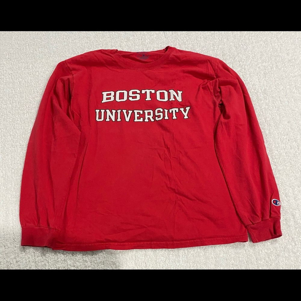 Red Champion Boston University Long Sleeve